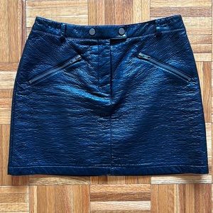 Topshop Patent Leather Miniskirt